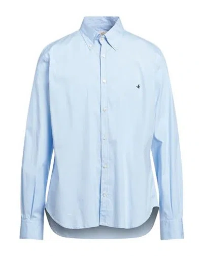 Brooksfield Man Shirt Sky Blue Size 17 ½ Cotton