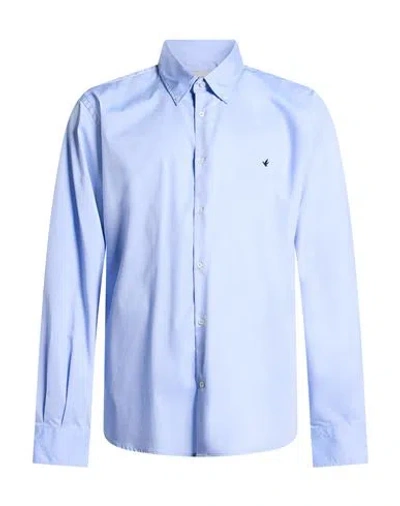 Brooksfield Man Shirt Sky Blue Size 17 ½ Cotton, Elastane