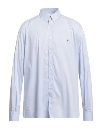 Brooksfield Man Shirt Sky Blue Size 17 ½ Cotton, Polyamide, Elastane