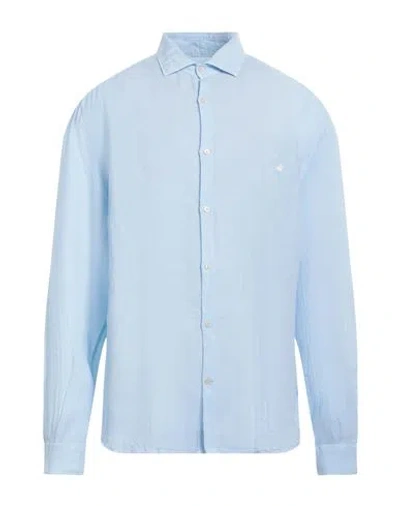 Brooksfield Man Shirt Sky Blue Size 17 ¾ Linen