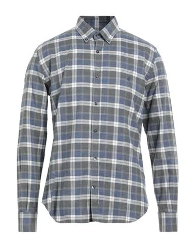 Brooksfield Man Shirt Slate Blue Size 17 Cotton