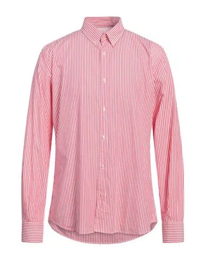 Brooksfield Man Shirt Tomato Red Size 17 ½ Cotton In Pink