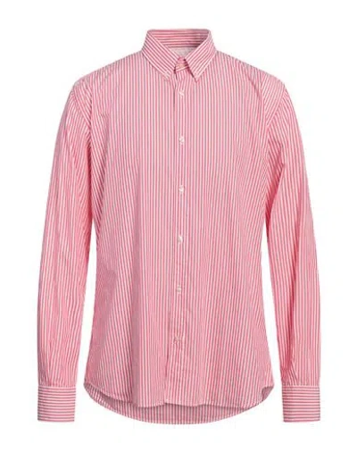 Brooksfield Man Shirt Tomato Red Size 17 Cotton