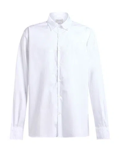 Brooksfield Man Shirt White Size 17 ¾ Cotton, Elastane