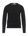 Brooksfield Man Sweater Black Size 36 Virgin Wool In Black