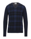Brooksfield Man Sweater Blue Size 40 Polyamide, Viscose, Wool, Cashmere In Blue