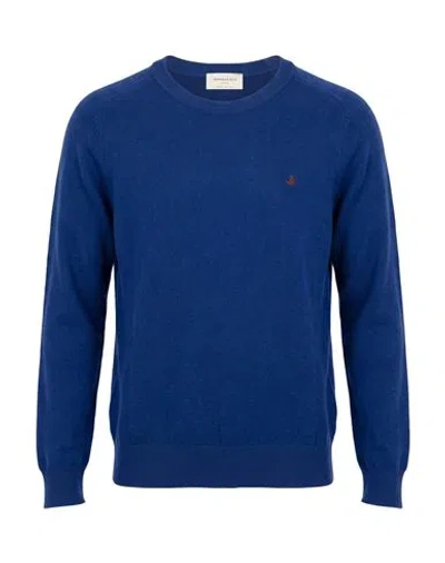 Brooksfield Man Sweater Blue Size 40 Virgin Wool