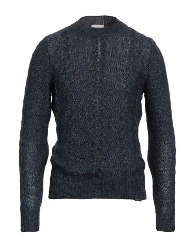 Brooksfield Man Sweater Blue Size 40 Wool, Polyamide, Alpaca Wool