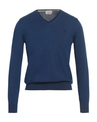 Brooksfield Man Sweater Blue Size 42 Cotton