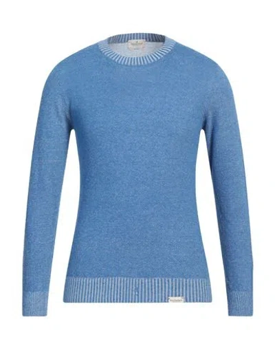 Brooksfield Man Sweater Blue Size 44 Cotton