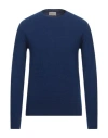 Brooksfield Man Sweater Blue Size 48 Virgin Wool