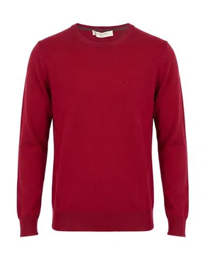 Brooksfield Man Sweater Brick Size 36 Virgin Wool In Red