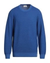 Brooksfield Man Sweater Bright Blue Size 46 Virgin Wool