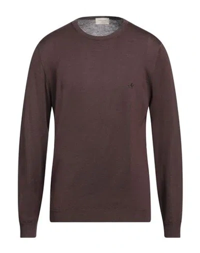 Brooksfield Man Sweater Brown Size 46 Virgin Wool