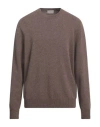 Brooksfield Man Sweater Brown Size 46 Virgin Wool, Cashmere