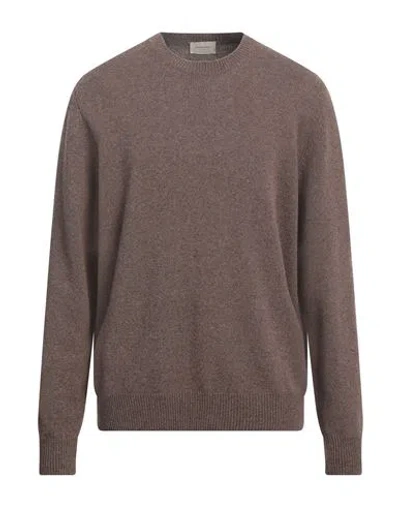 Brooksfield Man Sweater Brown Size 46 Virgin Wool, Cashmere