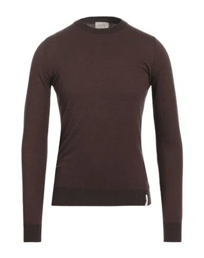 Brooksfield Man Sweater Brown Size 46 Wool, Cotton, Polyamide