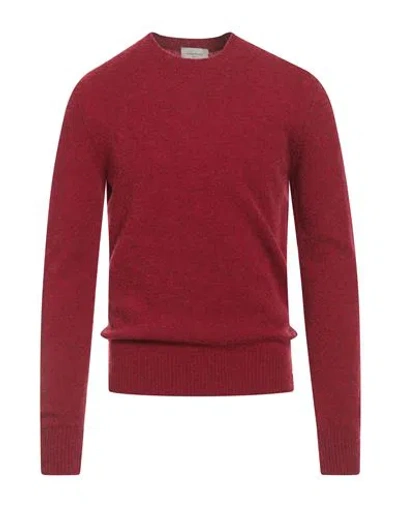 Brooksfield Man Sweater Burgundy Size 48 Virgin Wool, Polyamide
