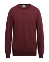Brooksfield Man Sweater Brick Red Size 38 Virgin Wool