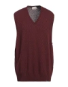 Brooksfield Man Sweater Burgundy Size 50 Polyamide, Viscose, Wool, Cashmere In Red