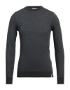 Brooksfield Man Sweater Charcoal Size 44 Wool, Cotton, Polyamide In Grey