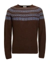 Brooksfield Man Sweater Dark Brown Size 40 Wool In Brown