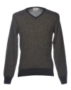Brooksfield Man Sweater Dark Brown Size 44 Wool, Alpaca Wool, Polyamide, Polyester