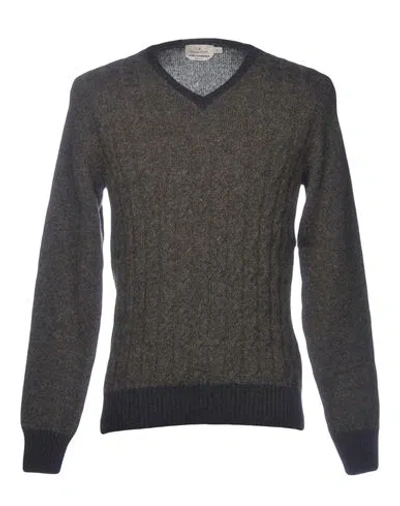 Brooksfield Man Sweater Dark Brown Size 44 Wool, Alpaca Wool, Polyamide, Polyester