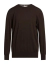 Brooksfield Man Sweater Dark Brown Size 46 Virgin Wool