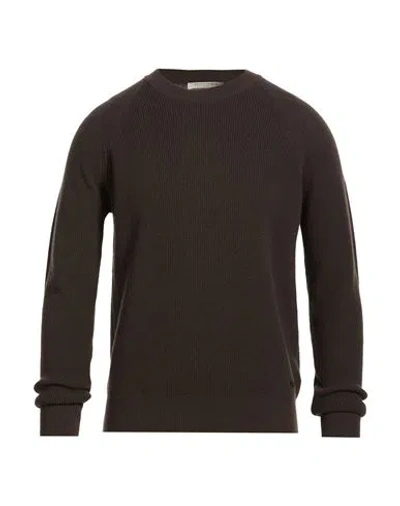 Brooksfield Man Sweater Dark Brown Size 46 Wool