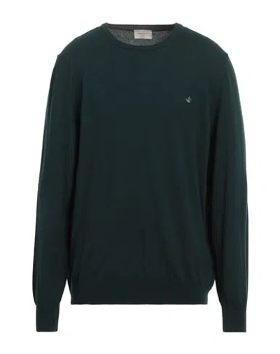 Brooksfield Man Sweater Dark Green Size 36 Virgin Wool