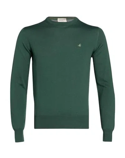 Brooksfield Man Sweater Dark Green Size 36 Virgin Wool