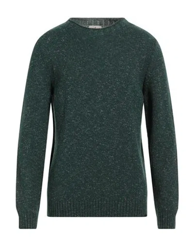 Brooksfield Man Sweater Dark Green Size 46 Wool, Polyamide, Viscose, Linen