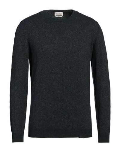 Brooksfield Man Sweater Dark Green Size 48 Virgin Wool, Wool, Polyamide, Silk In Black