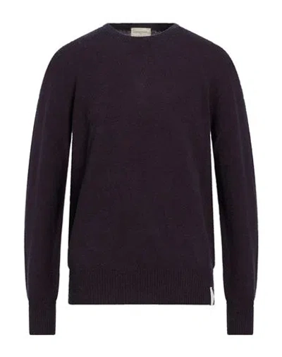 Brooksfield Man Sweater Dark Purple Size 42 Virgin Wool, Polyamide