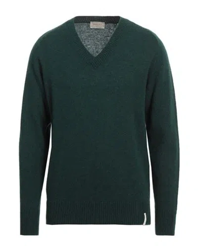 Brooksfield Man Sweater Emerald Green Size 44 Wool