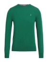 Brooksfield Man Sweater Emerald Green Size 46 Virgin Wool