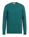 Brooksfield Man Sweater Emerald Green Size 48 Virgin Wool