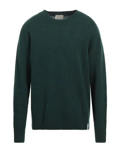 Brooksfield Man Sweater Emerald Green Size 46 Virgin Wool
