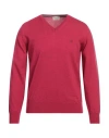 Brooksfield Man Sweater Garnet Size 44 Virgin Wool In Red