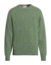 Brooksfield Man Sweater Green Size 40 Wool, Polyamide In Green