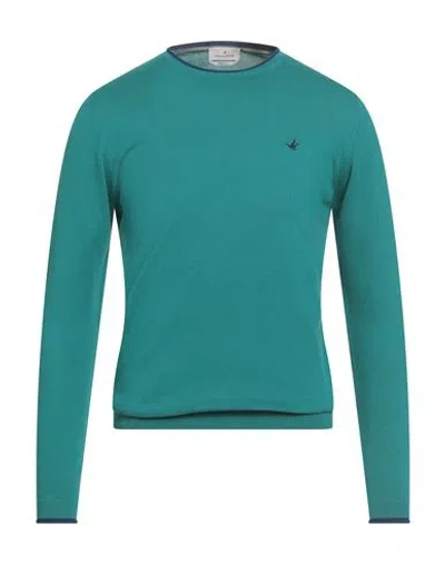 Brooksfield Man Sweater Green Size 48 Cotton