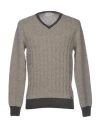 Brooksfield Man Sweater Grey Size 38 Wool, Alpaca Wool, Polyamide, Polyester In Grey