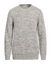 Brooksfield Man Sweater Khaki Size 42 Polyamide, Cotton, Wool, Viscose, Cashmere In Grey