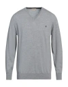 Brooksfield Man Sweater Grey Size 44 Virgin Wool