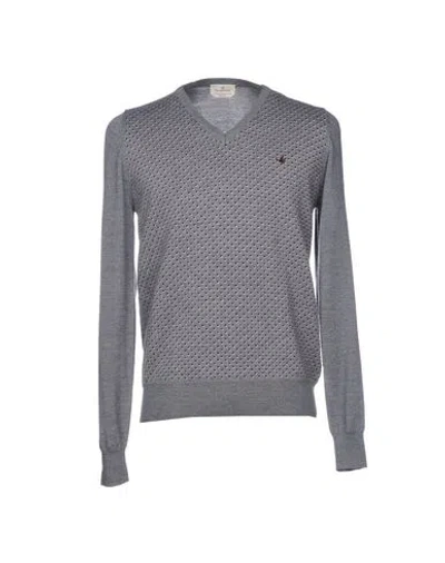 Brooksfield Man Sweater Grey Size 44 Virgin Wool