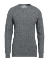 Brooksfield Man Sweater Beige Size 42 Acrylic, Polyamide, Wool, Alpaca Wool In Grey