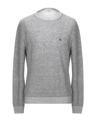 Brooksfield Man Sweater Grey Size 46 Cotton, Linen