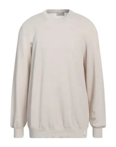 Brooksfield Man Sweater Ivory Size 50 Cotton In White