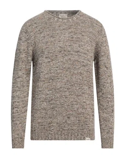 Brooksfield Man Sweater Khaki Size 42 Polyamide, Cotton, Wool, Viscose, Cashmere In Beige